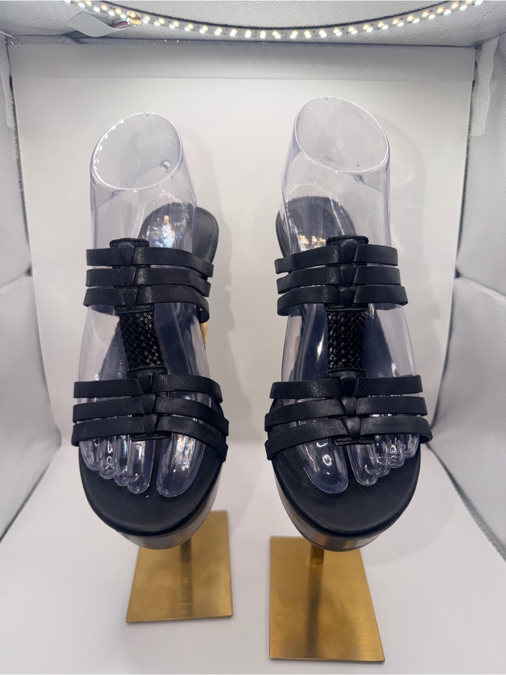 UGG Black Strappy Slide Sandals